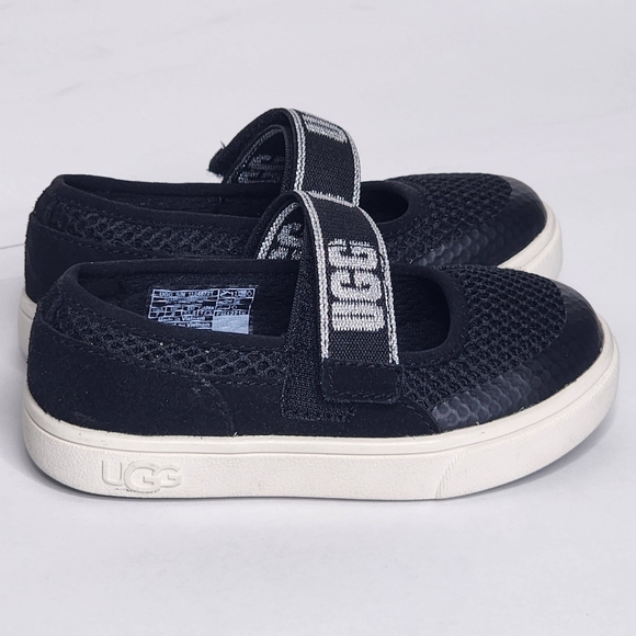 UGG Kids Toddle Black Rennon Skimmer Glitter Shoes Size - Picture 7 of 10